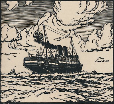 Vapore in mare, 1919 da Herbert Kerr Rooke