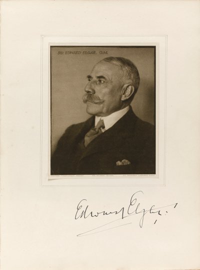 Ritratto del compositore Sir Edward William Elgar 1857-1934, 1923 da Herbert Lambert