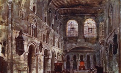 Interno di St Bartholomew prima del restauro da Herbert Menzies (after) Marshall