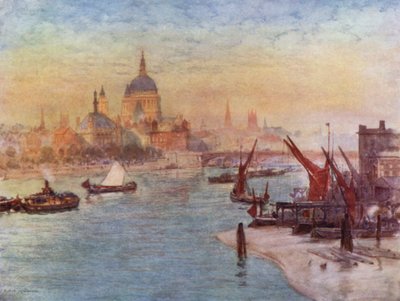 Vista dal Waterloo Bridge da Herbert Menzies (after) Marshall