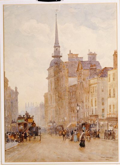 Guardando giù da Ludgate Hill dai gradini di St. Paul, 1900 da Herbert Menzies Marshall