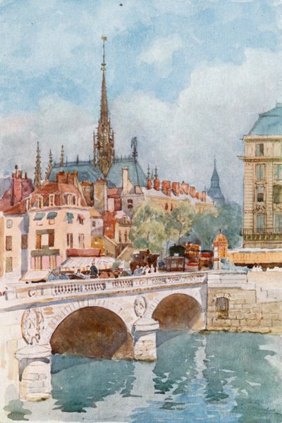 Ponte St Michel e Sainte Chapelle, Parigi da Herbert Menzies Marshall