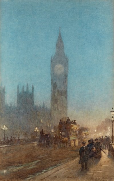 Crepuscolo sul ponte di Westminster da Herbert Menzies Marshall