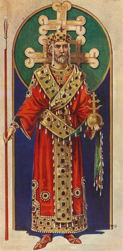 Un imperatore bizantino del decimo, undicesimo e dodicesimo secolo d.C., 1924 da Herbert Norris