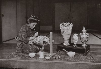 Un pittore di ceramiche da Herbert Ponting
