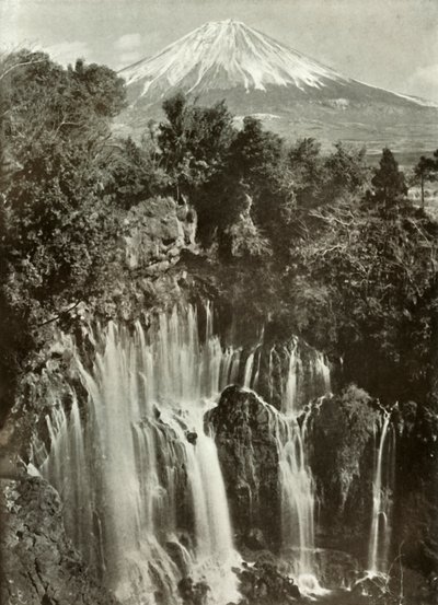 Il Monte Fuji e la cascata Shira-Ito, 1910 da Herbert Ponting