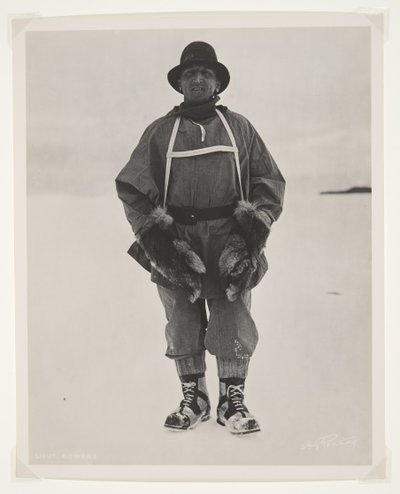 Tenente Bowers durante la spedizione Terra Nova (1910-13) al Polo Sud da Herbert Ponting