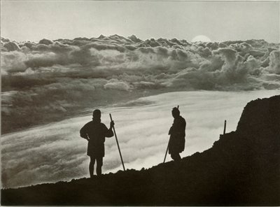 Tramonto dalla cima del Fuji, 1910 da Herbert Ponting