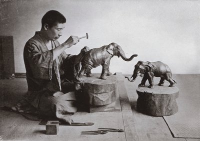 Lo Scultore di Bronzo da Herbert Ponting