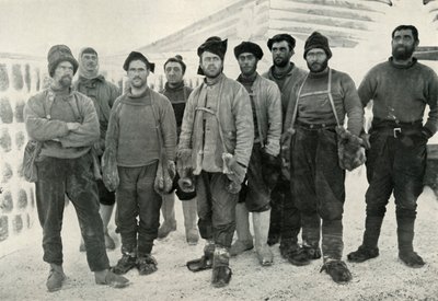 Il deposito e le squadre occidentali al loro ritorno a Cape Evans, 13 aprile 1911, 1913 da Herbert Ponting