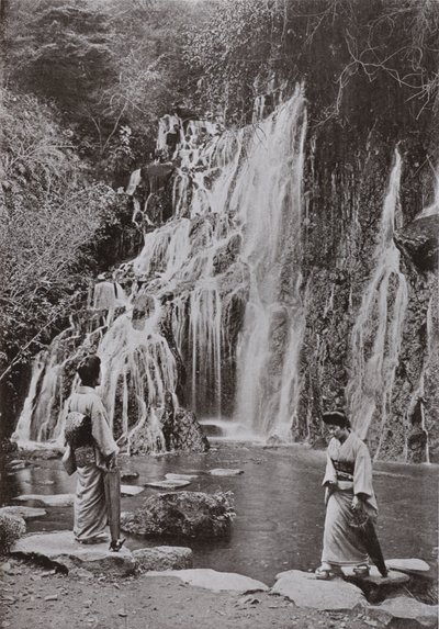La Cascata dei Gioielli Cadenti a Yumoto da Herbert Ponting