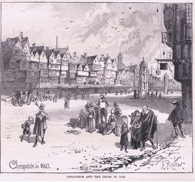 Cheapside AD 1660 da Herbert Railton