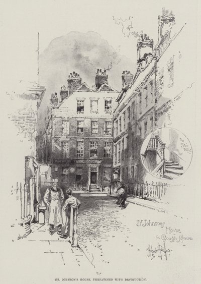 La casa del dottor Johnson, minacciata di distruzione da Herbert Railton