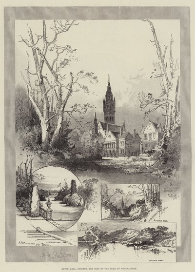 Eaton Hall, Chester, la residenza del Duca di Westminster da Herbert Railton