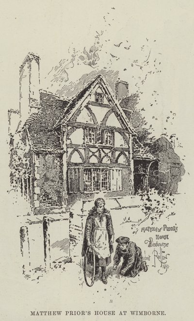 Casa di Matthew Prior a Wimborne da Herbert Railton