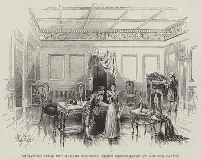 Palcoscenico in Miniatura per la Performance di Madame Eleonora Duse al Castello di Windsor da Herbert Railton