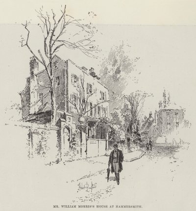 La casa del signor William Morris a Hammersmith da Herbert Railton