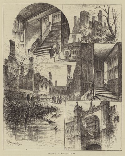 Schizzi a Hampton Court da Herbert Railton