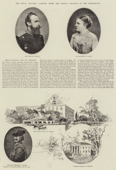 Il matrimonio reale, genitori, casa e famoso antenato dello sposo da Herbert Railton