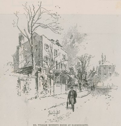 La casa di William Morris a Hammersmith da Herbert Railton