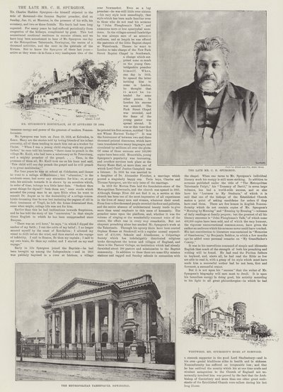 Il defunto Mr C H Spurgeon da Herbert Railton