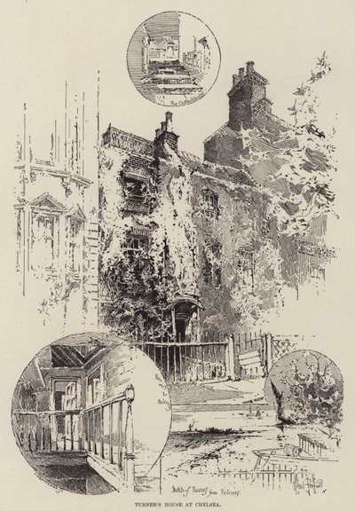 Casa di Turner a Chelsea da Herbert Railton