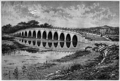 Ponte con 17 archi sul Lago Kunming al Palazzo d