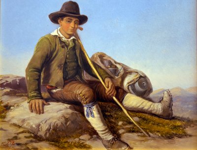 Berger de la Brigue, 1850 circa (olio su tela) da Hercule Trachel