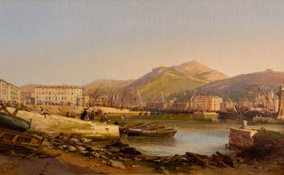 Il porto di Nizza, 1860 circa (olio su tela) da Hercule Trachel