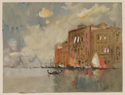 Sul Canal Grande con Santa Maria della Salute in lontananza da Hercules Brabazon Brabazon