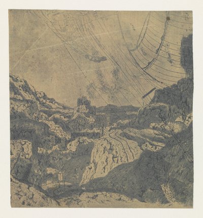 Paesaggio roccioso con gola, Prima Versione da Hercules Segers