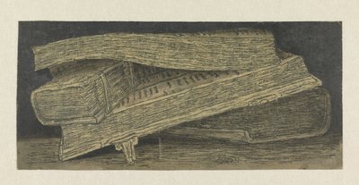 Natura morta con libri da Hercules Segers
