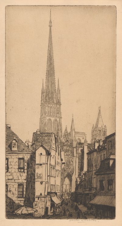 Guglia della Cattedrale di Rouen, La Flèche, Rouen da Herman Armour Webster
