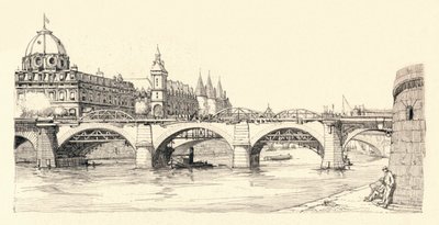 Lavori sul vecchio Pont Notre-Dame, 1913-1915 da Herman Armour Webster