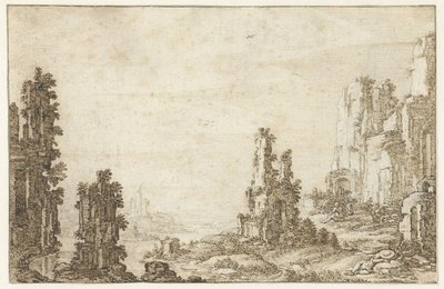 Paesaggio con rovine da Herman Breckerveld