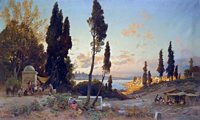Vista del Bosforo a Costantinopoli da Herman David Salomon Corrodi