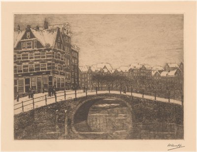 Lekkeresluis ad Amsterdam da Herman Heuff (signed by artist)