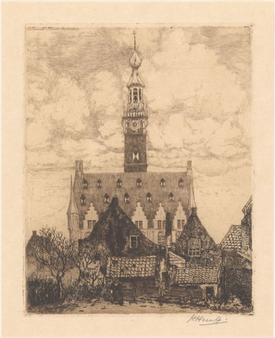 Municipio a Veere da Herman Heuff (signed by artist)
