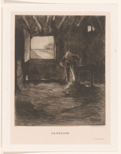 Donna in un fienile da Herman Johannes van der Weele