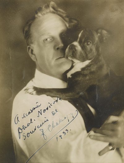 Ritratto del cantante Feodor Ivanovich Chaliapin 1873-1938, c. 1930 da Herman Mishkin