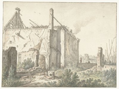 Rovina di una casa a Utrecht da Herman Saftleven