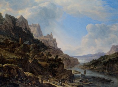 Paesaggio con il fiume Reno da Herman the Younger Saftleven