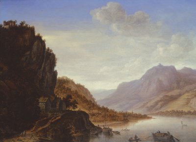 Paesaggio fluviale montuoso da Herman the Younger Saftleven