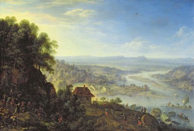 La valle del Reno vicino a Erbach nel Rheingau da Herman the Younger Saftleven