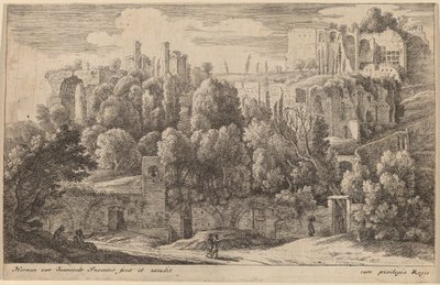 Rovine antiche di un anfiteatro da Herman van Swanevelt