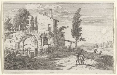 Locanda nelle rovine del palazzo imperiale da Herman van Swanevelt