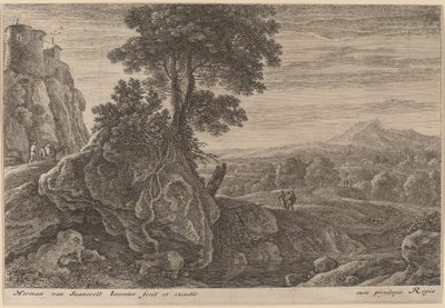 Casa su una roccia da Herman van Swanevelt