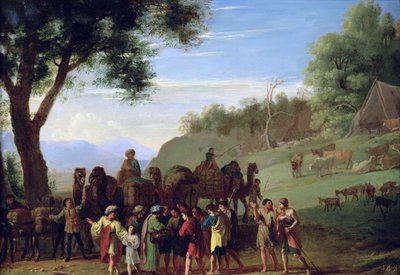 Giuseppe venduto dai suoi fratelli da Herman van Swanevelt