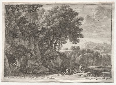 Paesaggio con satiri da Herman van Swanevelt