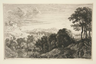 Paesaggio con tramonto, dalla serie Paesaggi collinari da Herman van Swanevelt